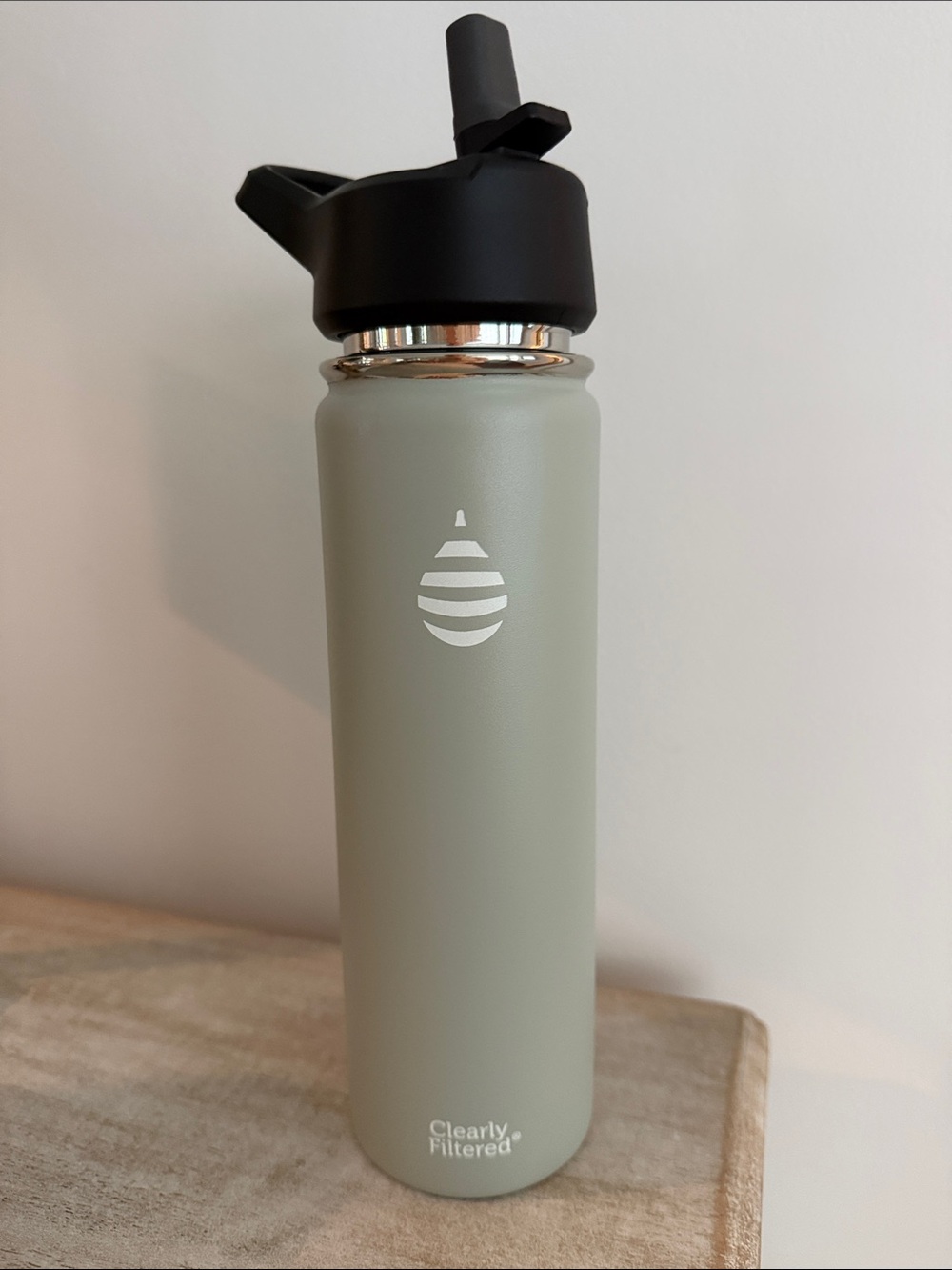 Insulated stainless steel filtered water bottle with filter